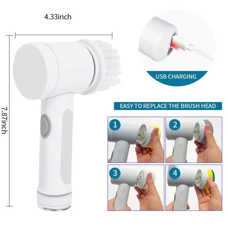 Brosse de nettoyage électrique  5 en 1