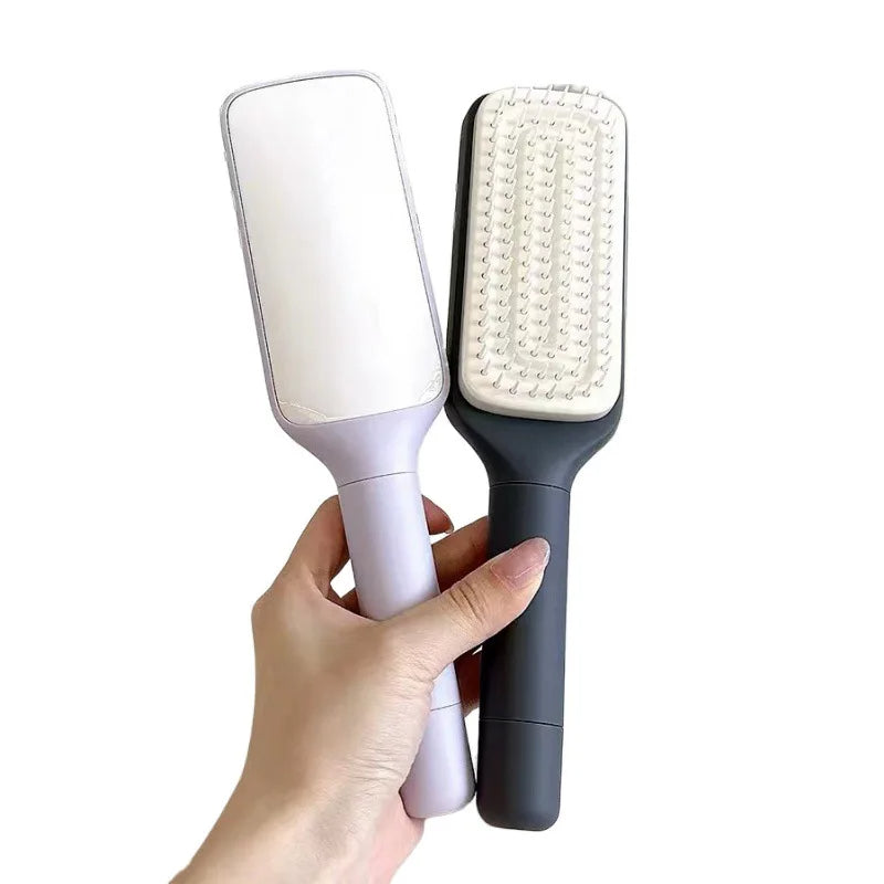 Brosse à cheveux autonettoyante, brosses à cheveux pour femme, peigne de nettoyage en un clic, peigne à cheveux bouclés, peigne airbag 3D, peigne rétractable, adapté à tous les types de cheveux,